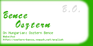 bence osztern business card